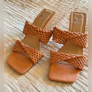 Braided Orange Women's Sandals
